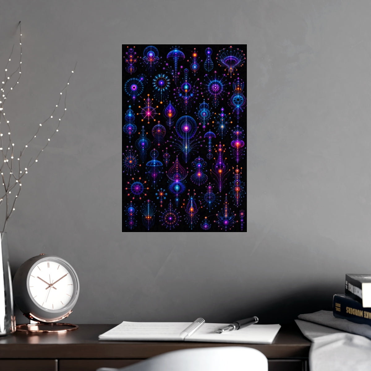 Deep Signal Menagerie KOSVYRE poster product mockup, alternate view