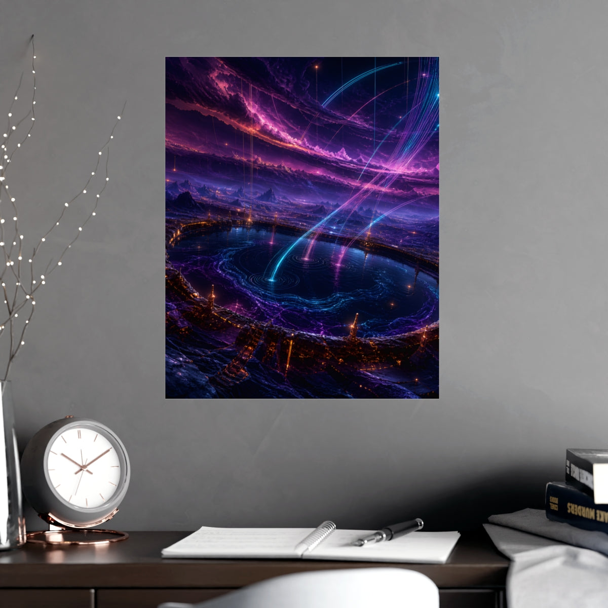 Dusk Relay Basin KOSVYRE poster product mockup, alternate view