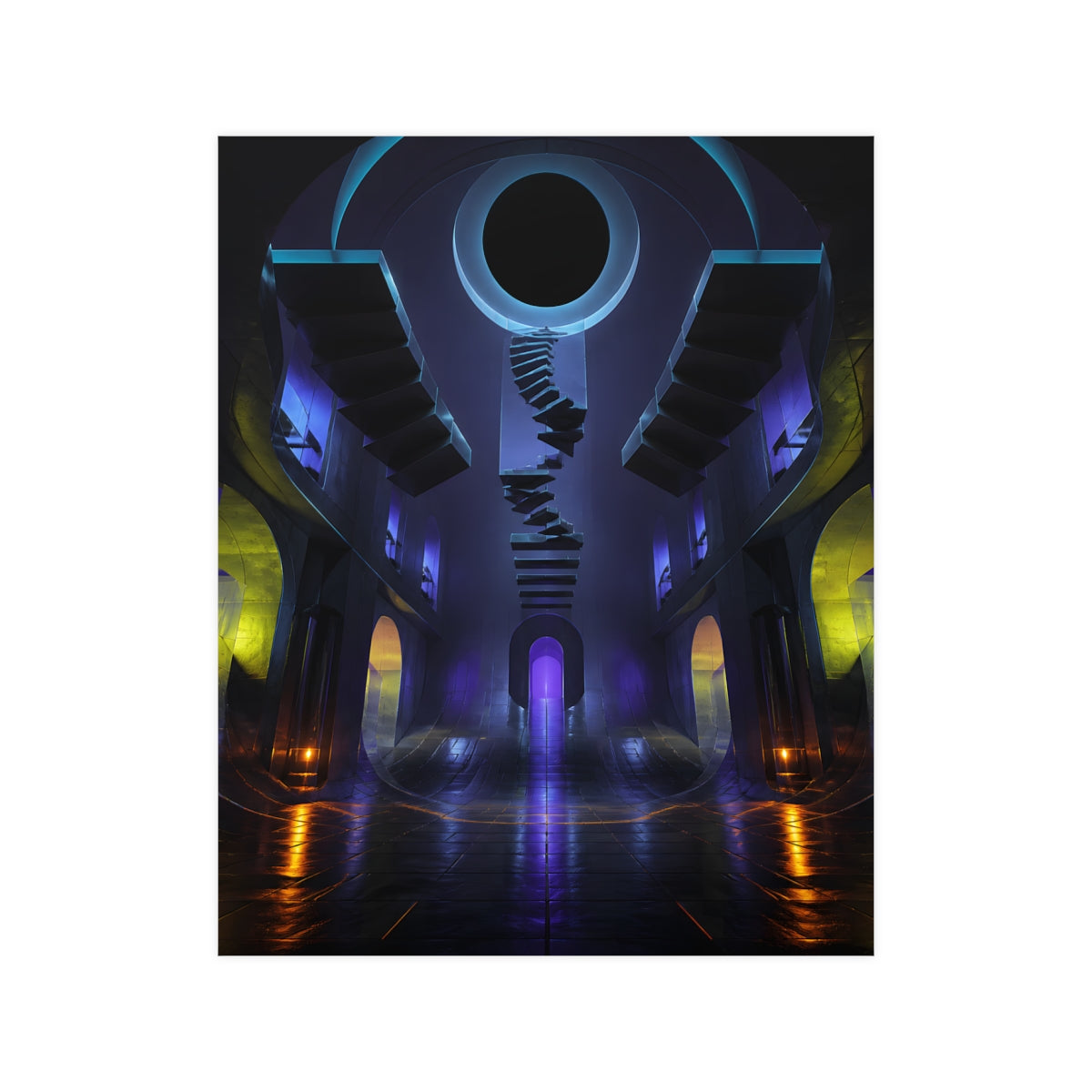 Duskless Atrium KOSVYRE poster product mockup, front view