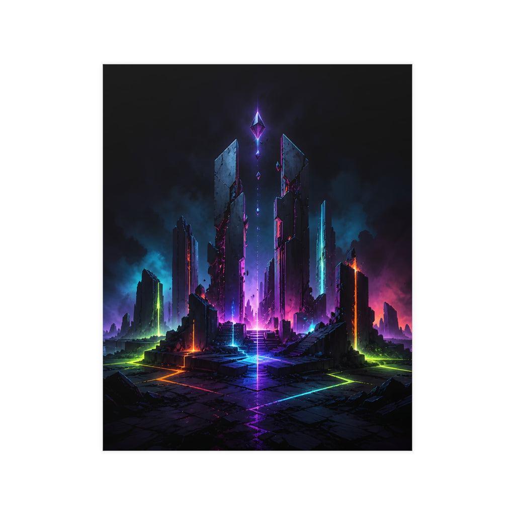 Electric Ruins KOSVYRE poster product mockup, front view