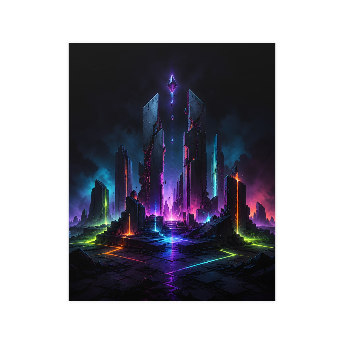 Electric Ruins KOSVYRE poster product mockup, front view