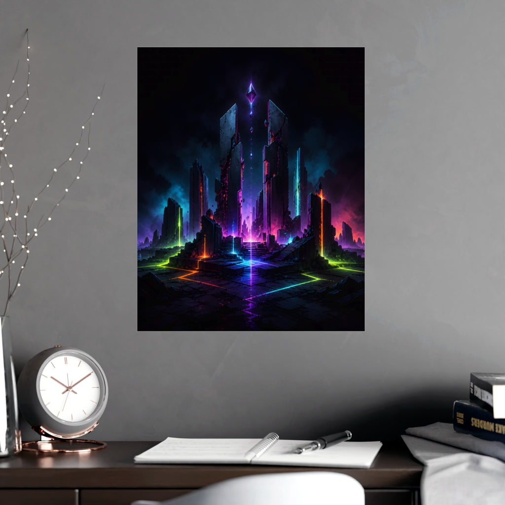 Electric Ruins KOSVYRE poster product mockup, alternate view