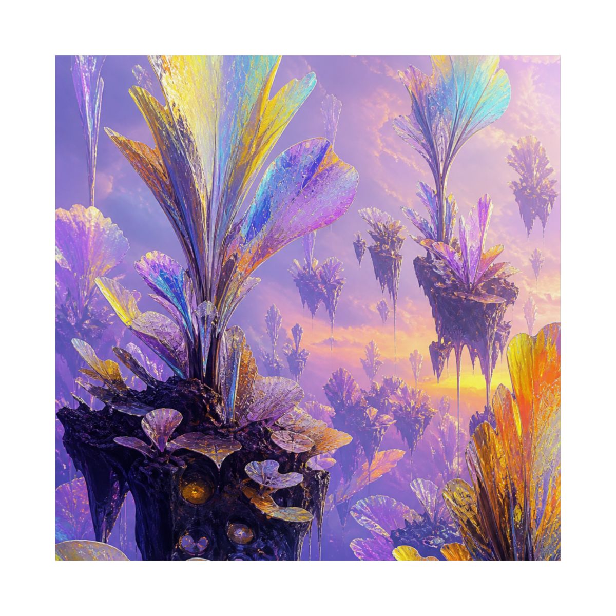 Elsewhere Orchard KOSVYRE art print product mockup, front view