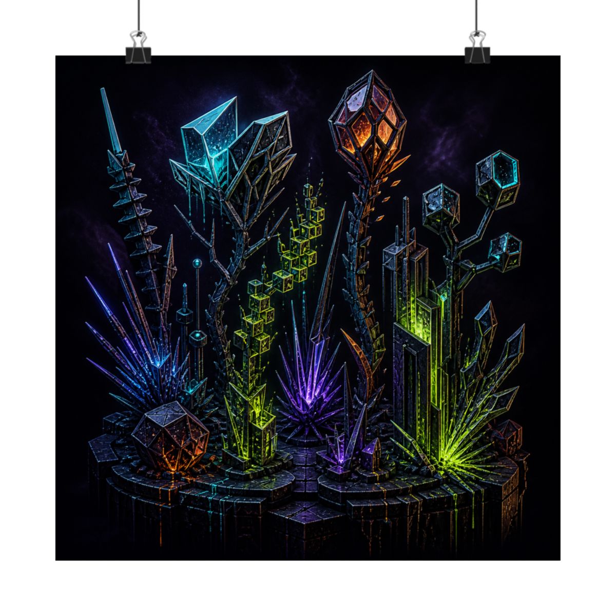 Entropy Garden KOSVYRE art print product mockup, alternate front view