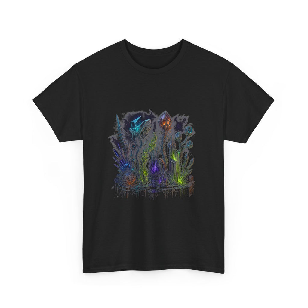 Entropy Garden KOSVYRE graphic tee product mockup, alternate front view