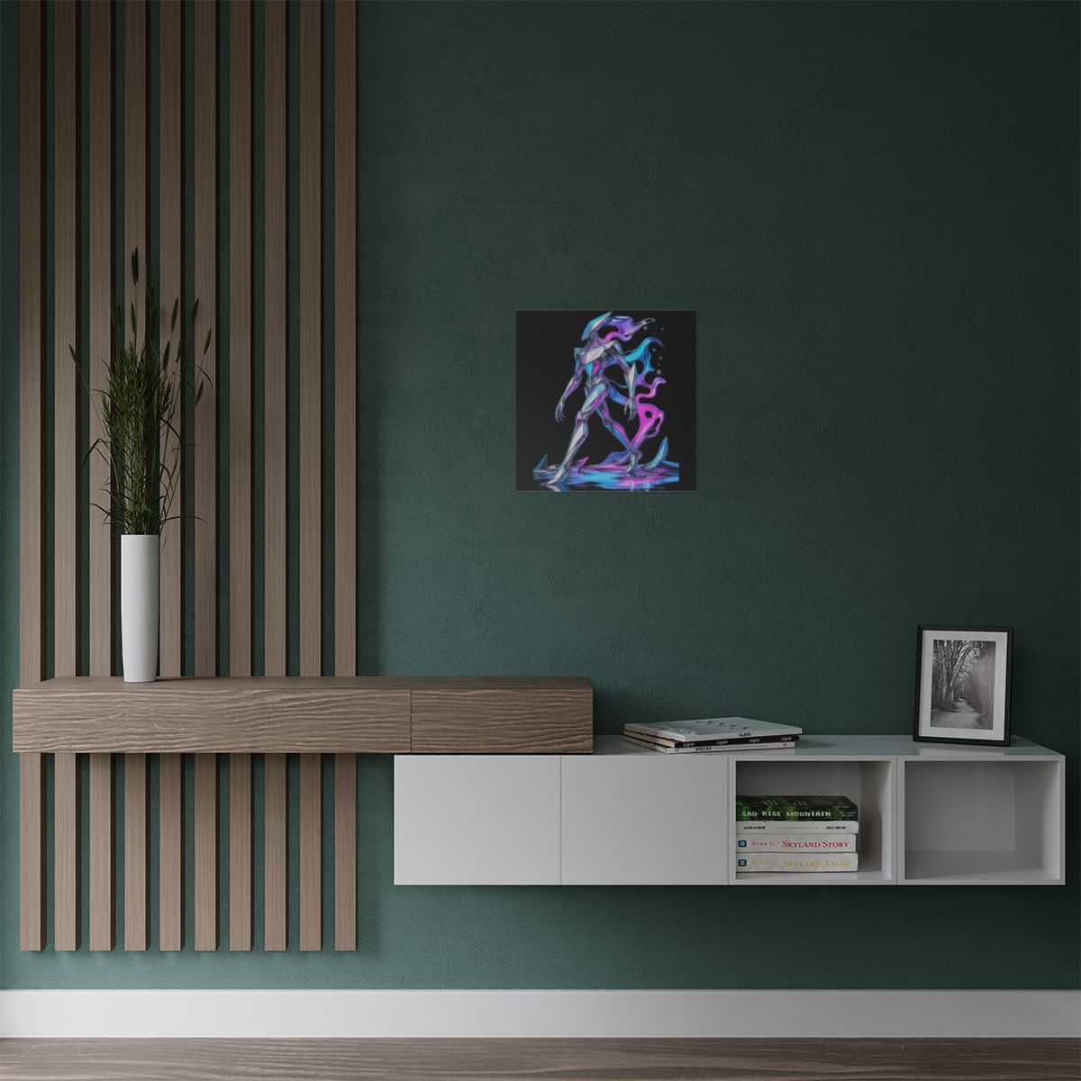 Faceted Tide Walker KOSVYRE art print product mockup, alternate view