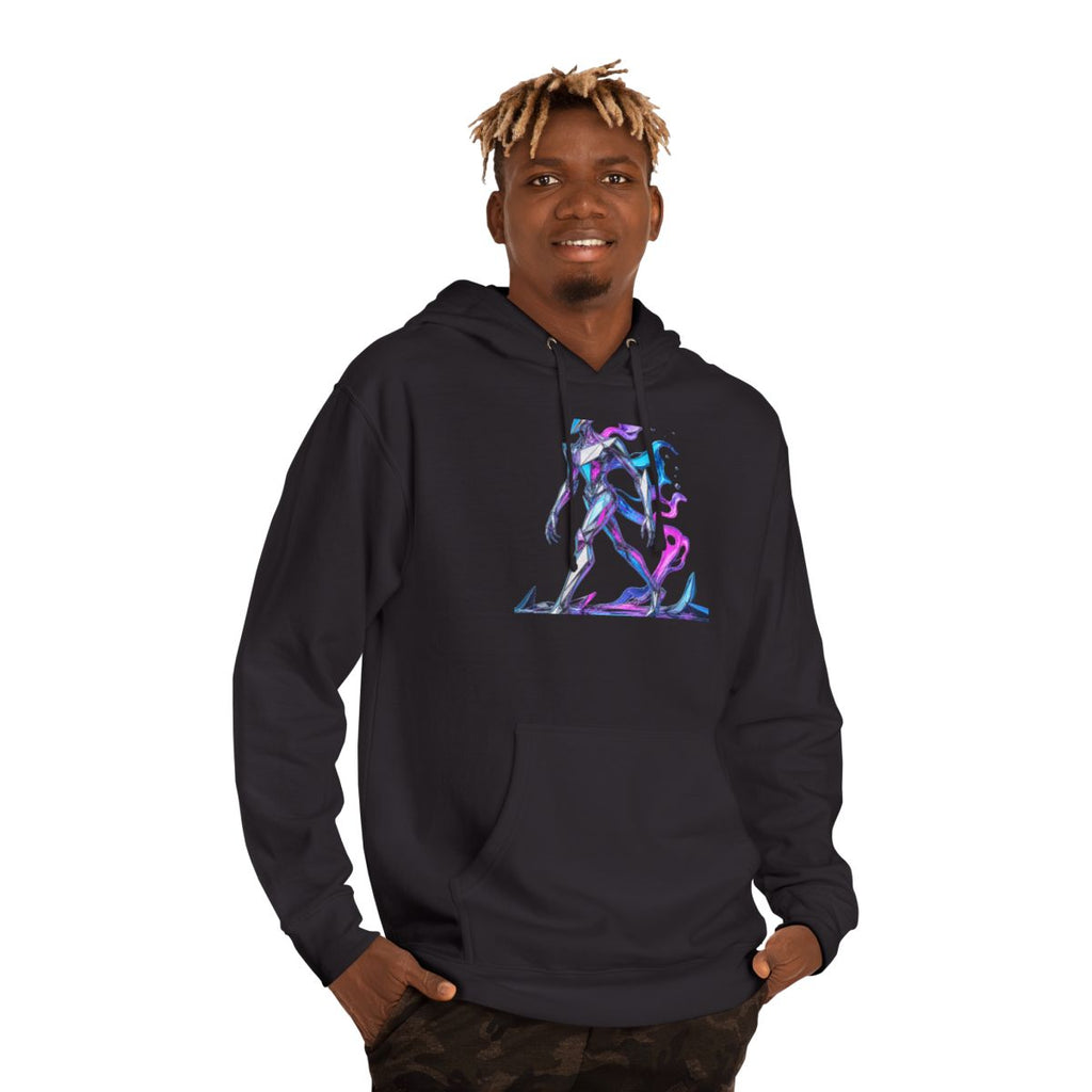Faceted Tide Walker KOSVYRE hoodie product mockup, person 2 front view