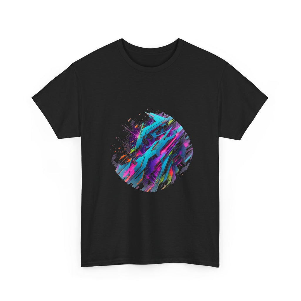 Feral Geometry Index KOSVYRE graphic tee product mockup, alternate front view