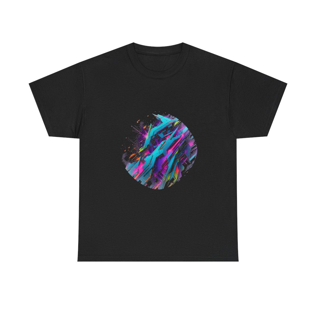 Feral Geometry Index KOSVYRE graphic tee product mockup, front view