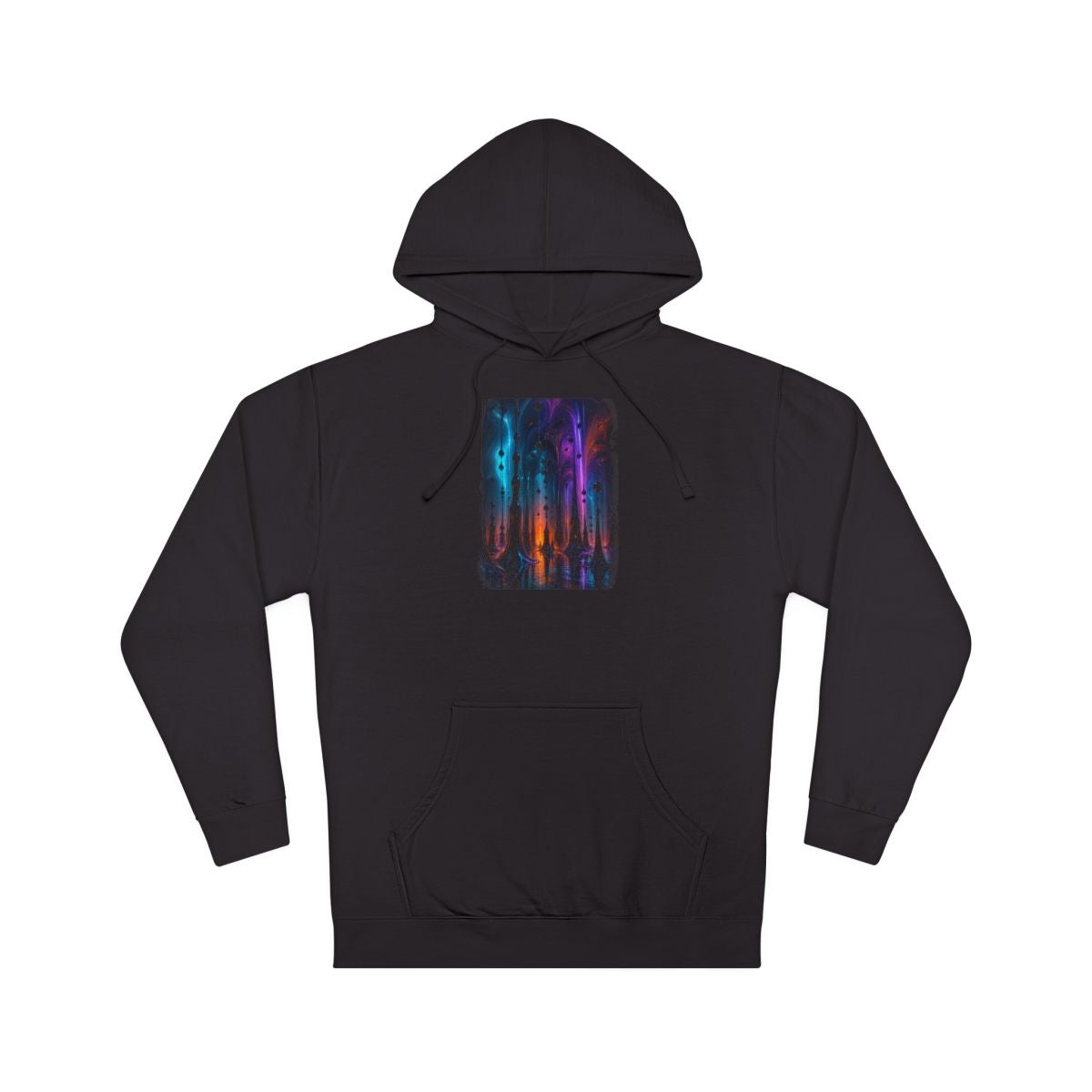 Ferrofluid Cathedral Choir KOSVYRE hoodie product mockup, front view