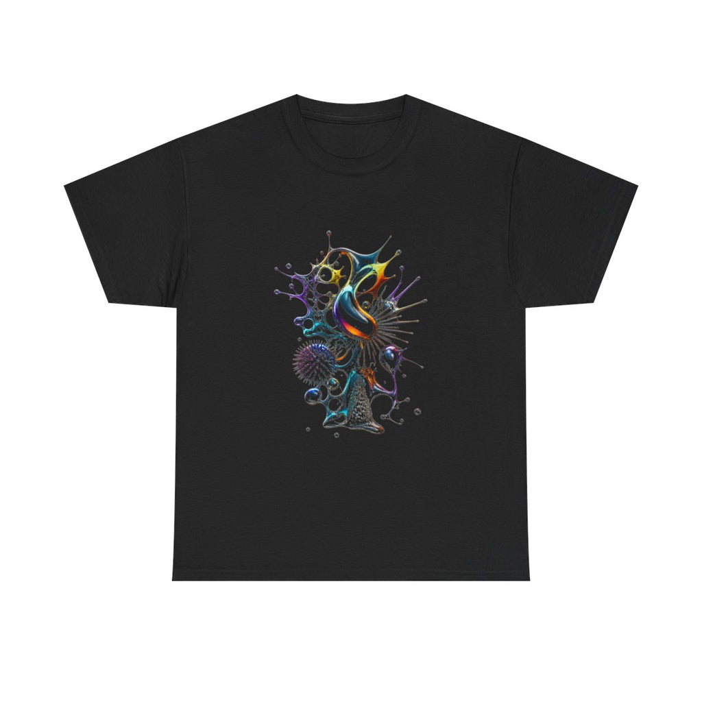 Ferrofluid Menagerie KOSVYRE graphic tee product mockup, front view