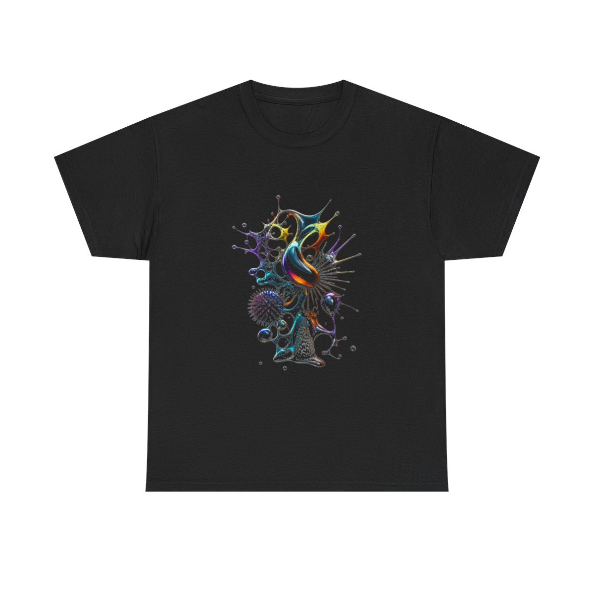 Ferrofluid Menagerie KOSVYRE graphic tee product mockup, front view