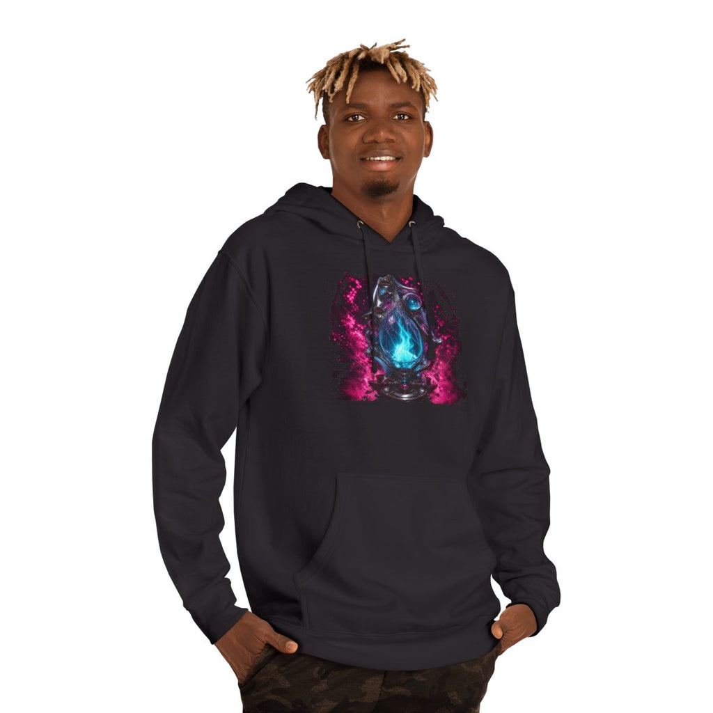 Flux Reliquary KOSVYRE hoodie product mockup, person 2 front view