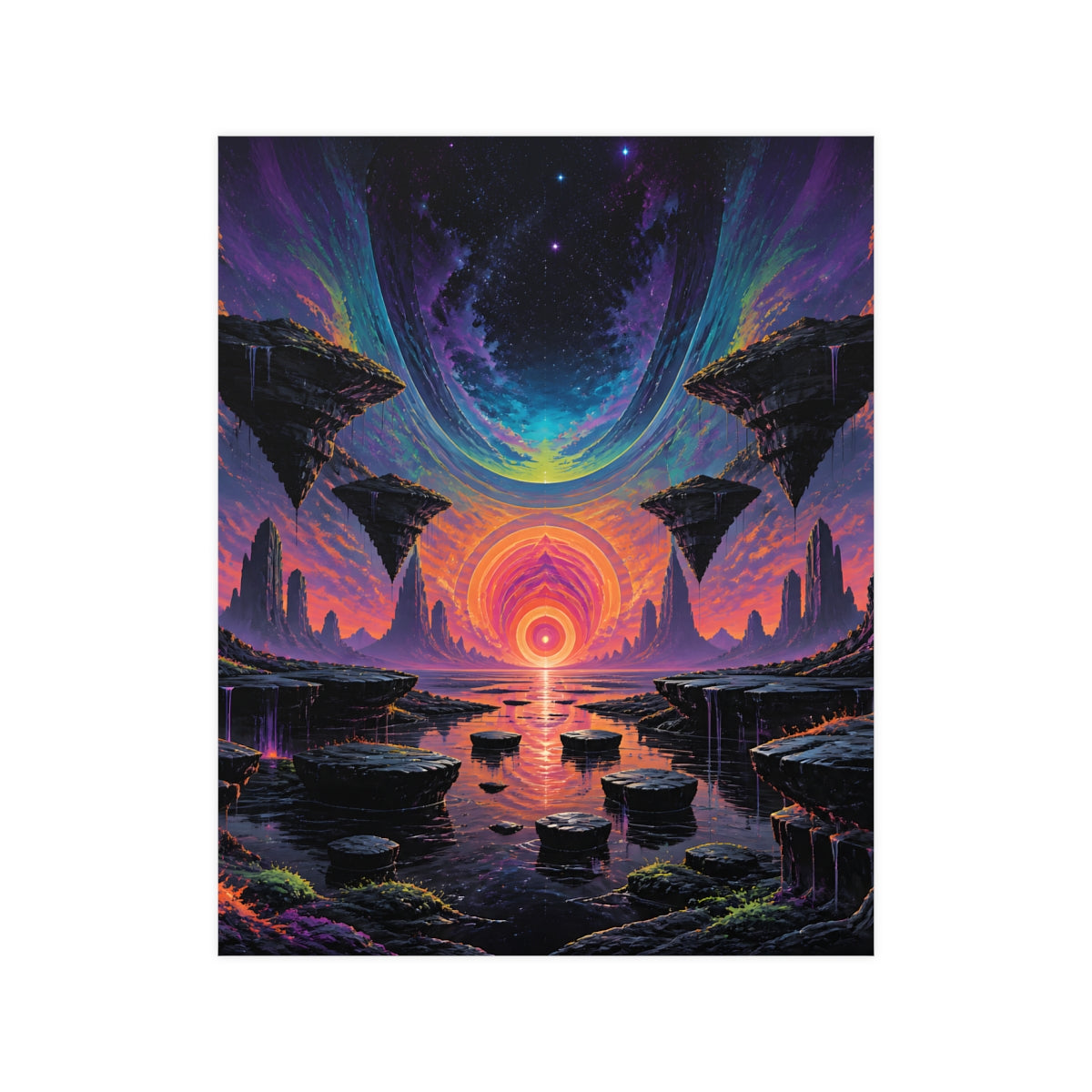 Folded Horizon KOSVYRE poster product mockup, front view