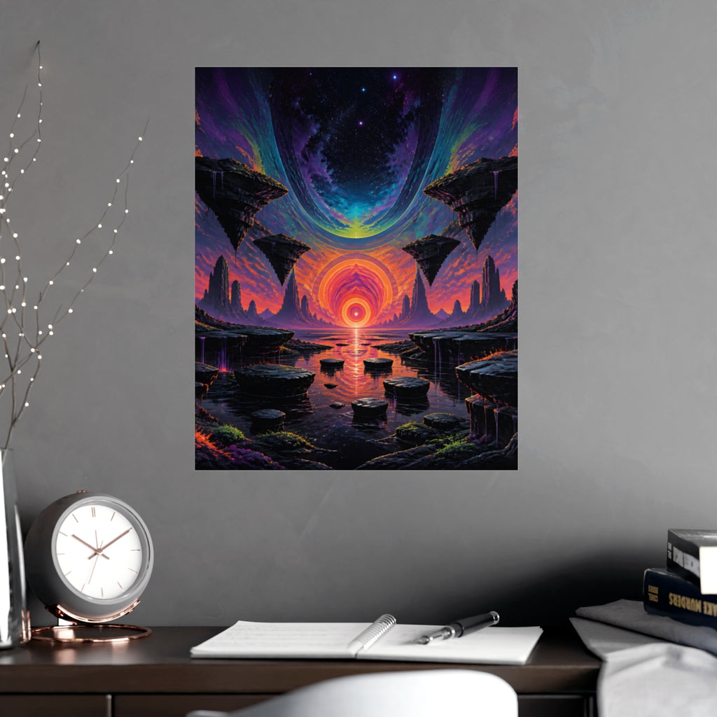 Folded Horizon KOSVYRE poster product mockup, alternate view