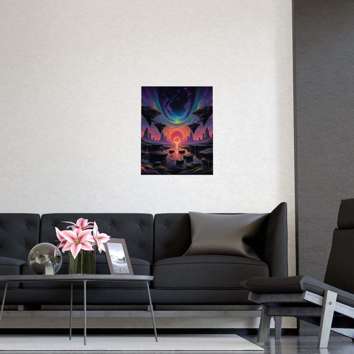 Folded Horizon KOSVYRE poster product mockup, detail view