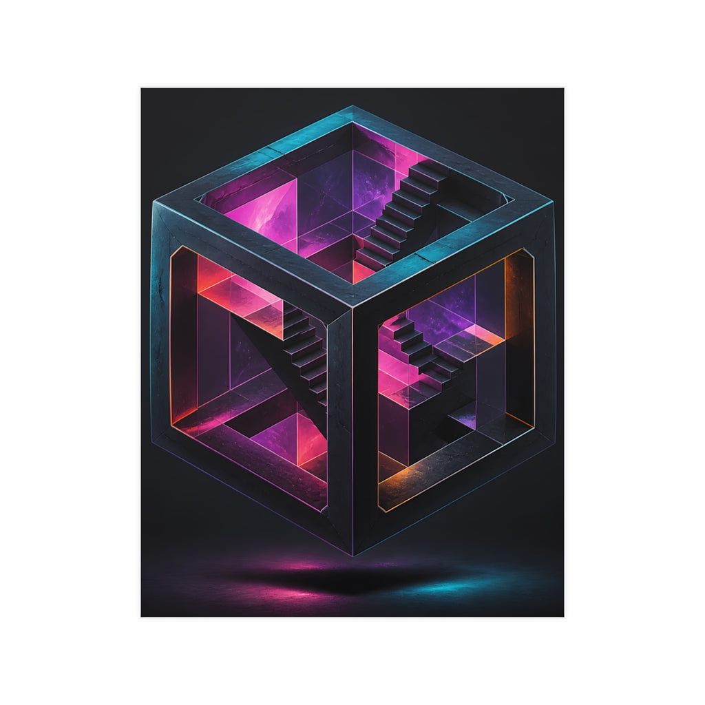 Fractal Chamber Bloom KOSVYRE poster product mockup, front view
