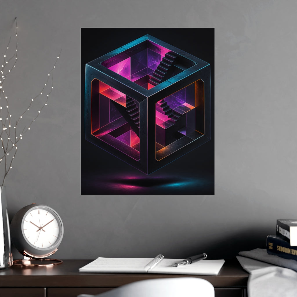 Fractal Chamber Bloom KOSVYRE poster product mockup, alternate view