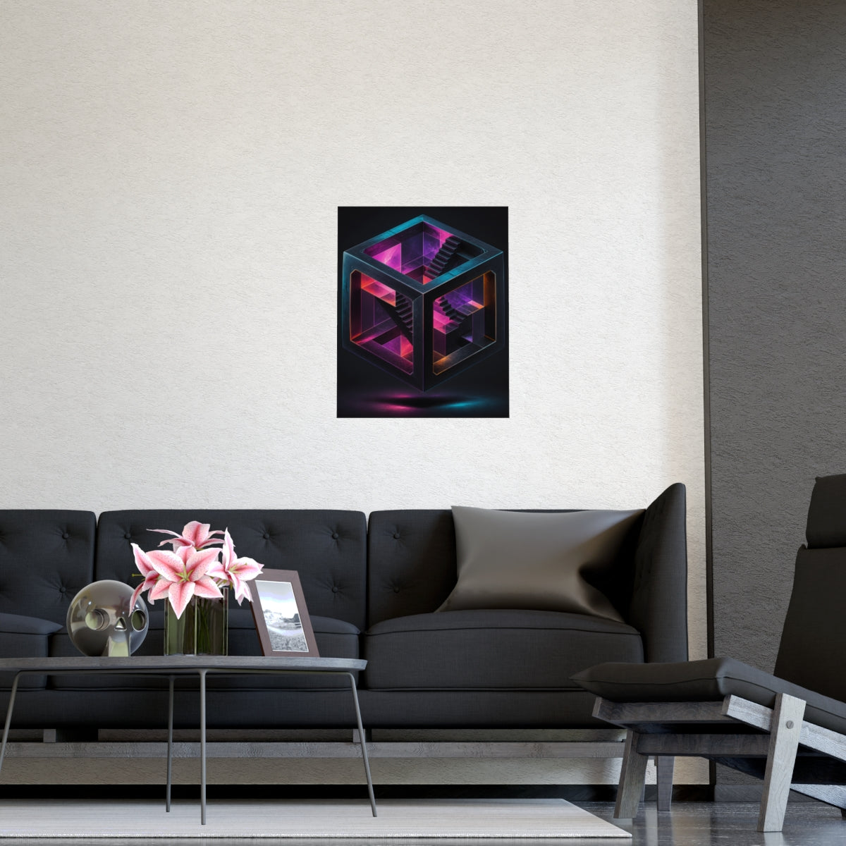 Fractal Chamber Bloom KOSVYRE poster product mockup, detail view