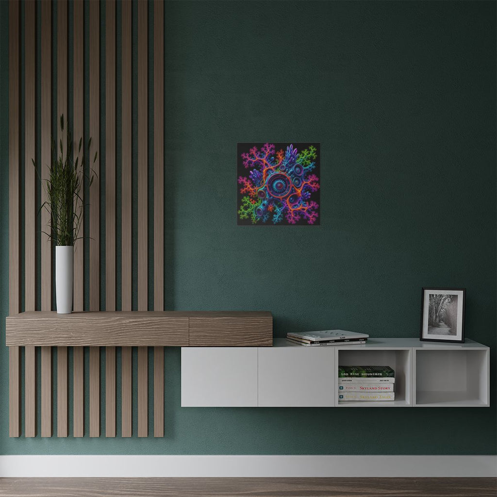 Fractal Coral Engine KOSVYRE art print product mockup, alternate view