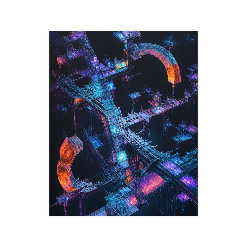 Fractal Halo Scaffold KOSVYRE poster product mockup, front view