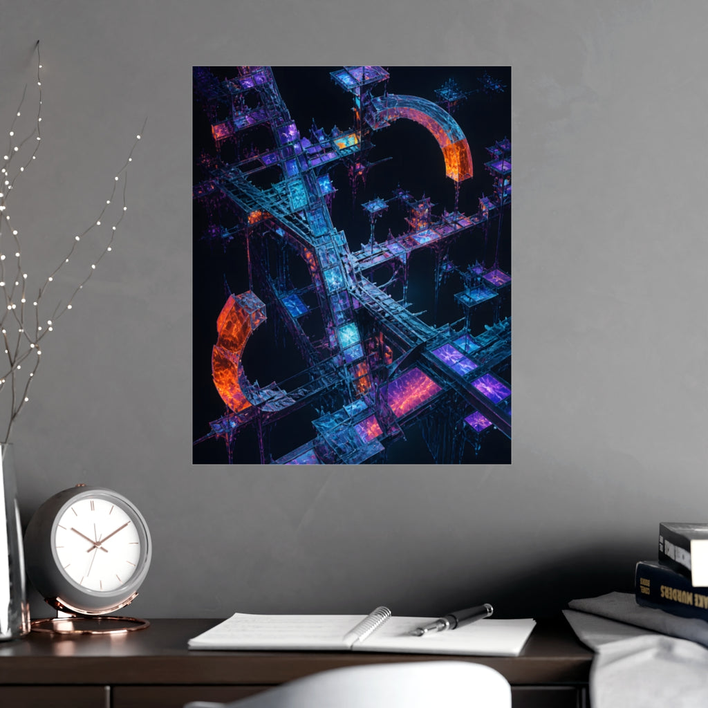 Fractal Halo Scaffold KOSVYRE poster product mockup, alternate view