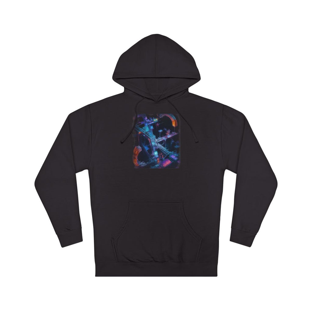 Fractal Halo Scaffold KOSVYRE hoodie product mockup, front view