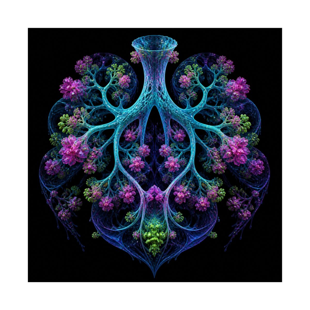Fractal Lung Garden KOSVYRE art print product mockup, front view
