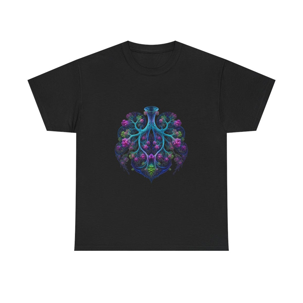 Fractal Lung Garden KOSVYRE graphic tee product mockup, front view
