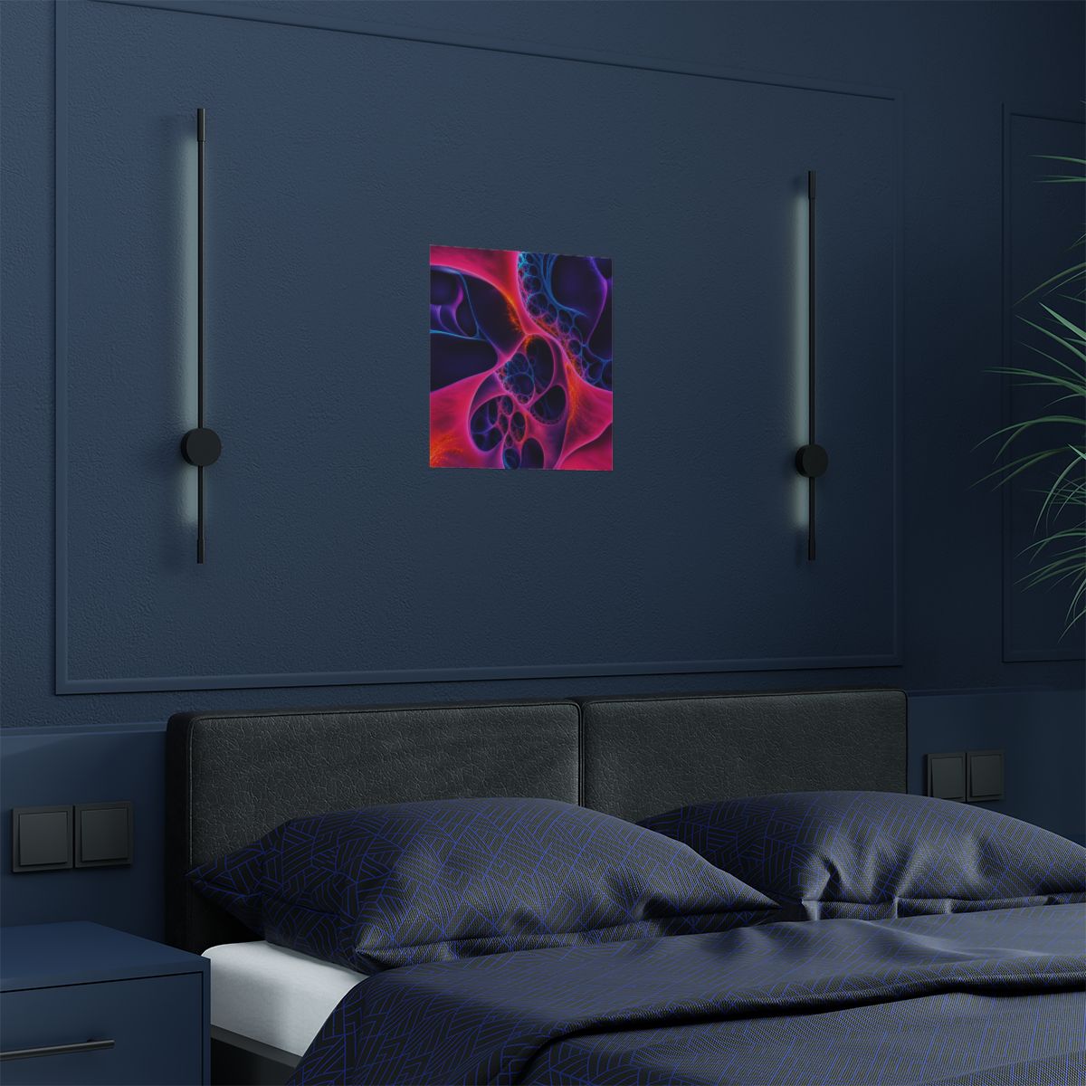 Fractal Velvet Relay KOSVYRE art print product mockup, detail view