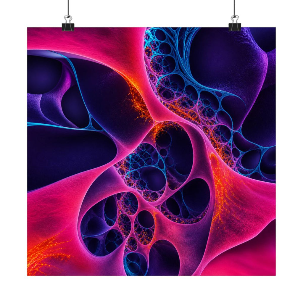 Fractal Velvet Relay KOSVYRE art print product mockup, alternate front view