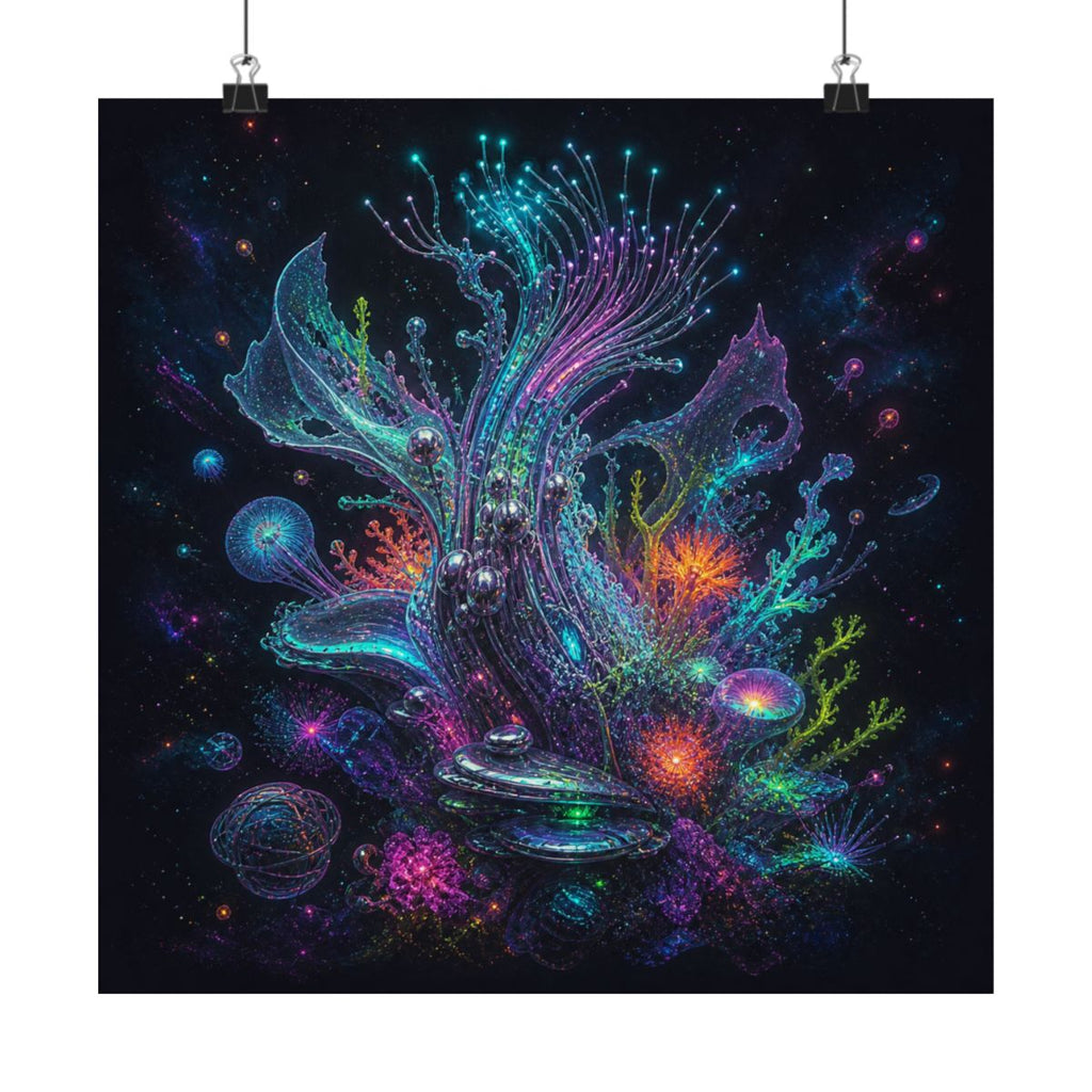 Ghost Circuit Reef KOSVYRE art print product mockup, alternate front view