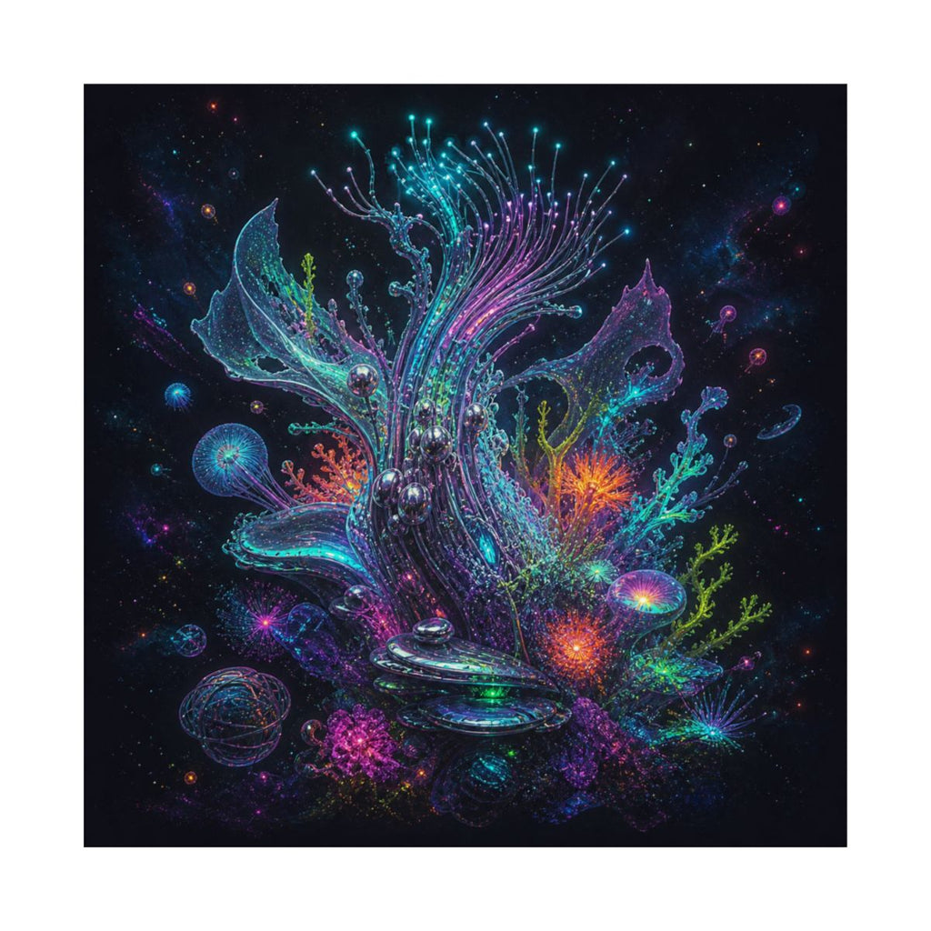 Ghost Circuit Reef KOSVYRE art print product mockup, front view