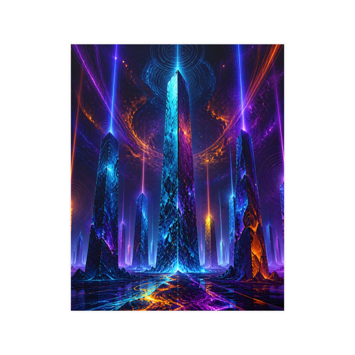 Ghost Geometry KOSVYRE poster product mockup, front view