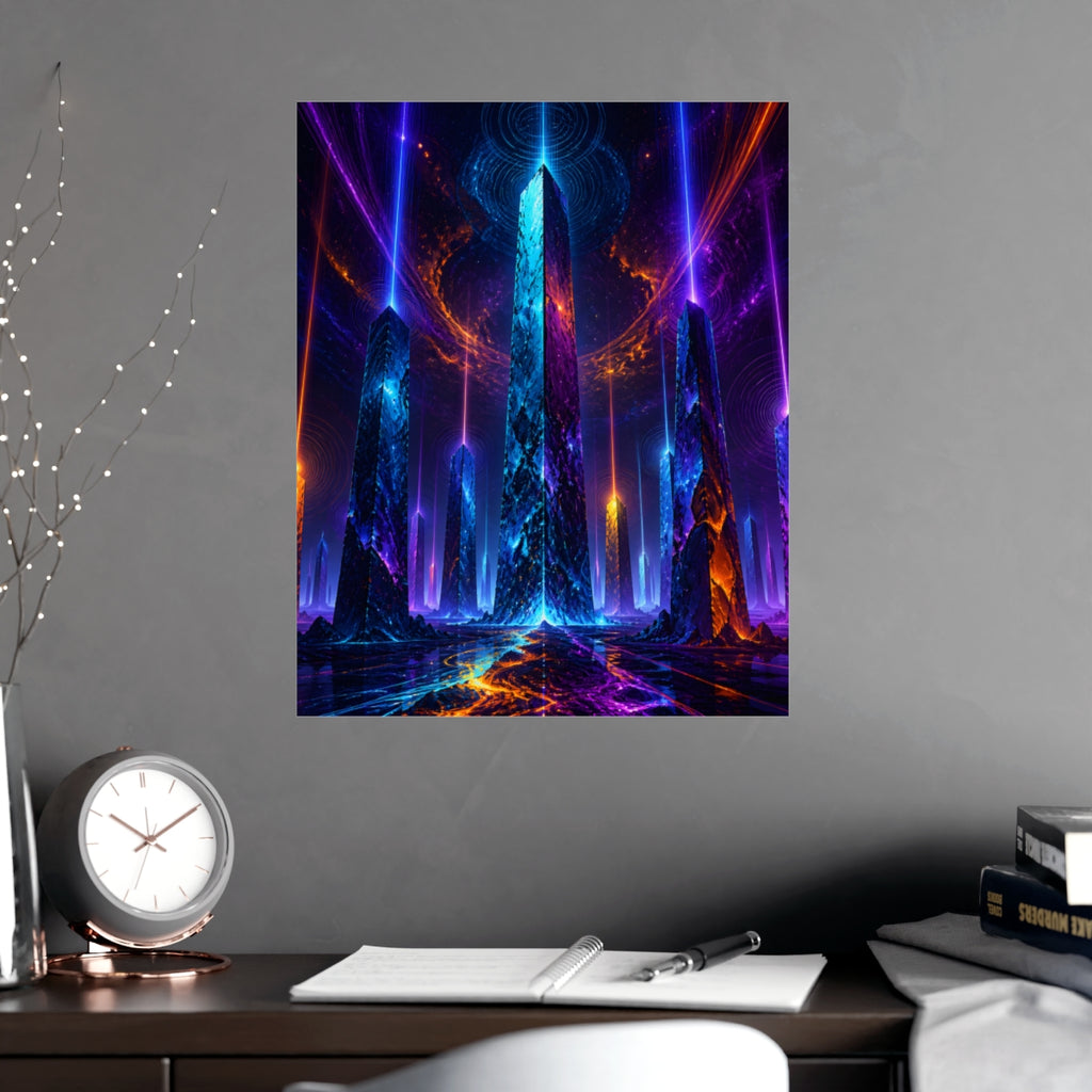 Ghost Geometry KOSVYRE poster product mockup, alternate view