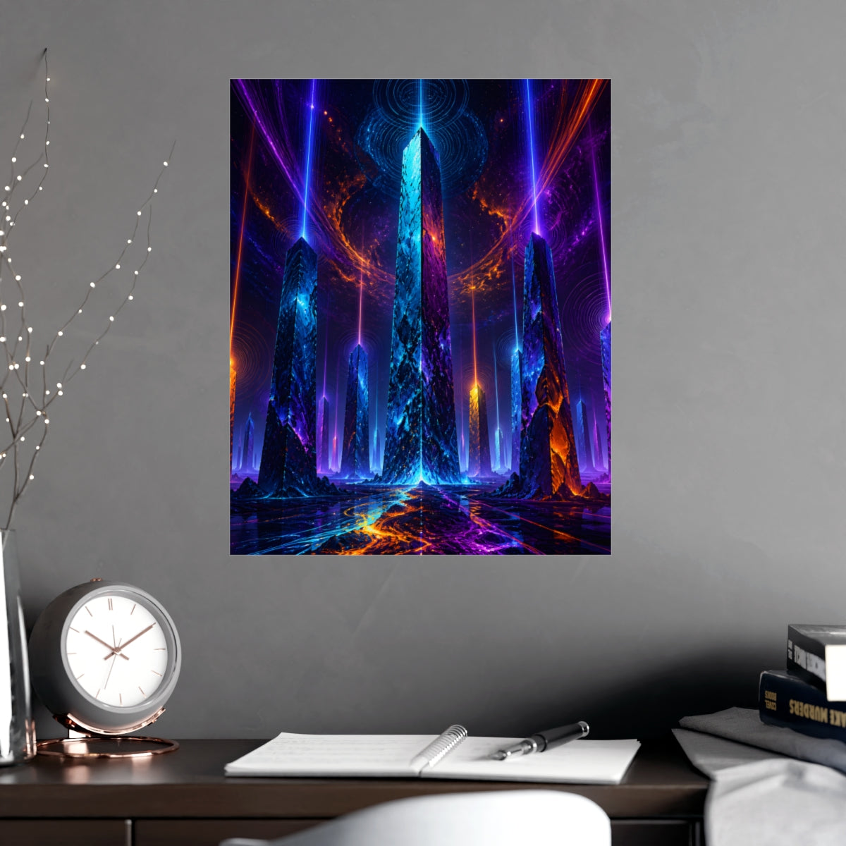 Ghost Geometry KOSVYRE poster product mockup, alternate view