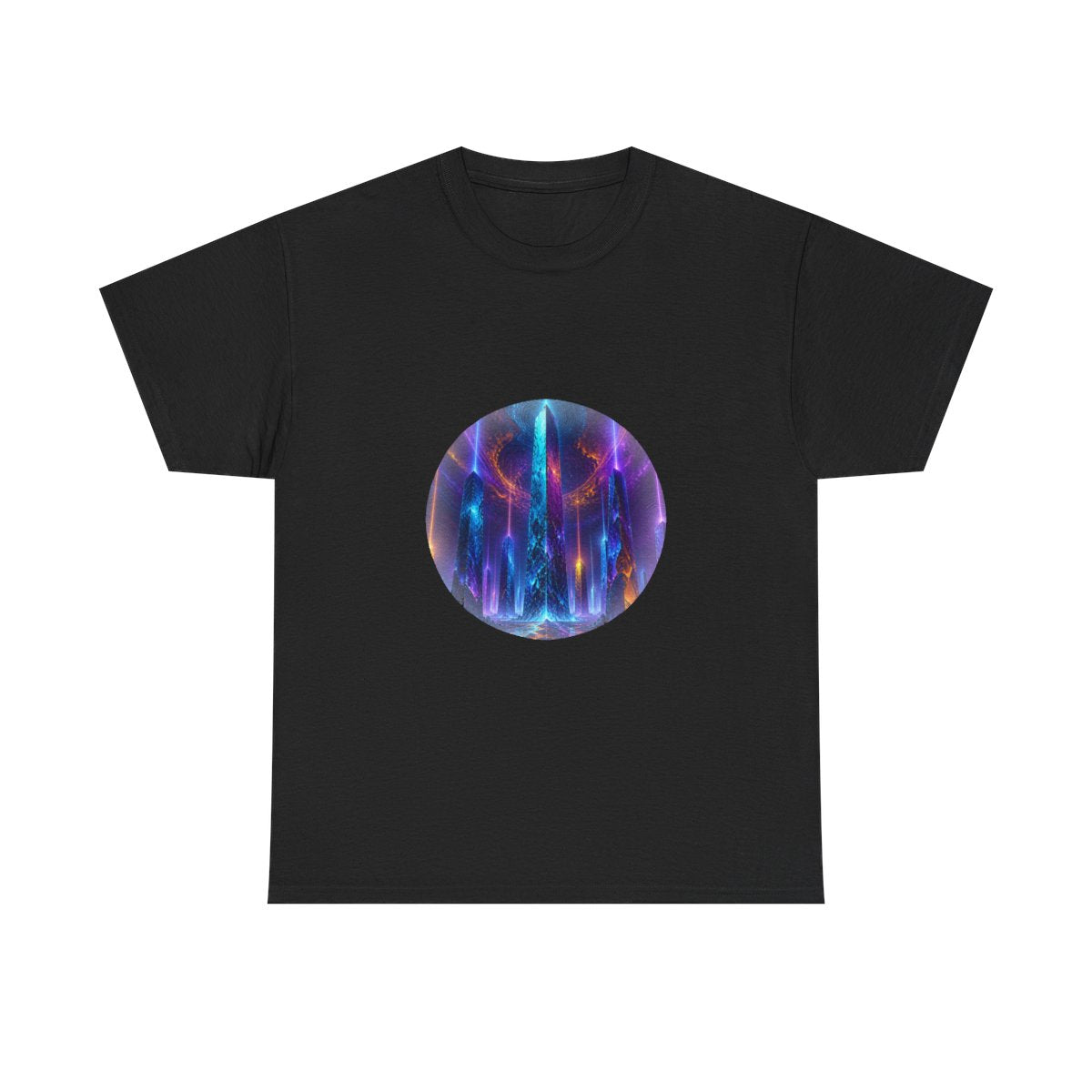 Ghost Geometry KOSVYRE graphic tee product mockup, front view