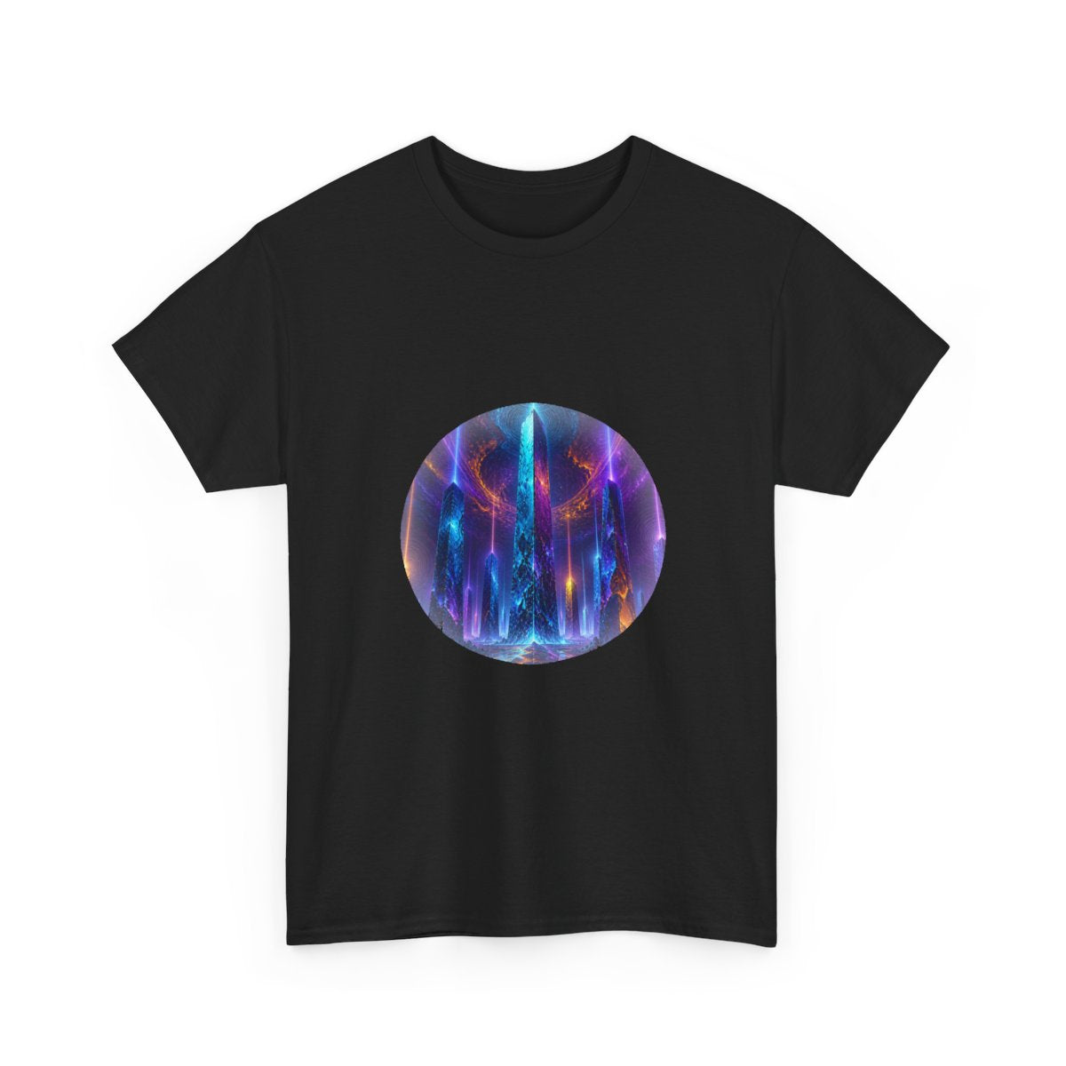 Ghost Geometry KOSVYRE graphic tee product mockup, alternate front view