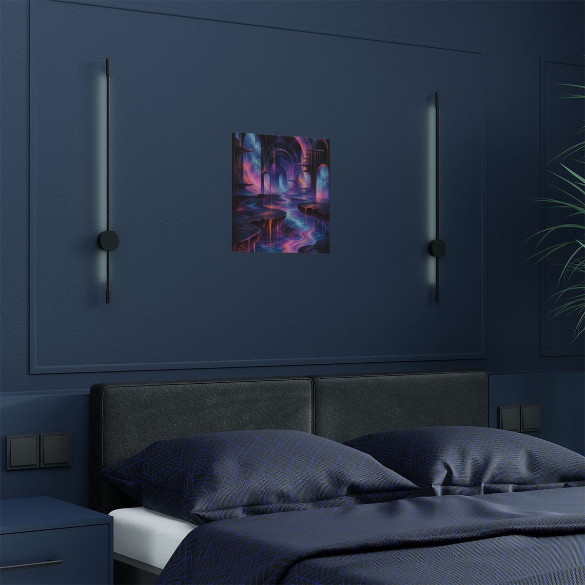 Ghost Relay Basin KOSVYRE art print product mockup, detail view