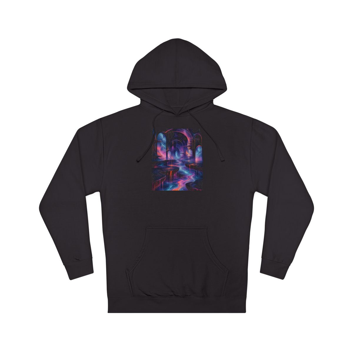 Ghost Relay Basin KOSVYRE hoodie product mockup, front view