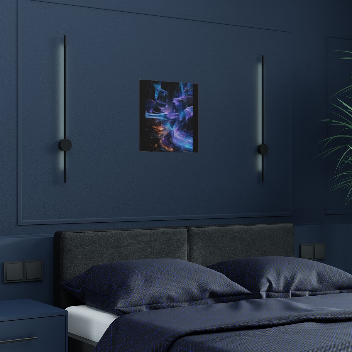 Glacier of Unfinished Signals KOSVYRE art print product mockup, detail view