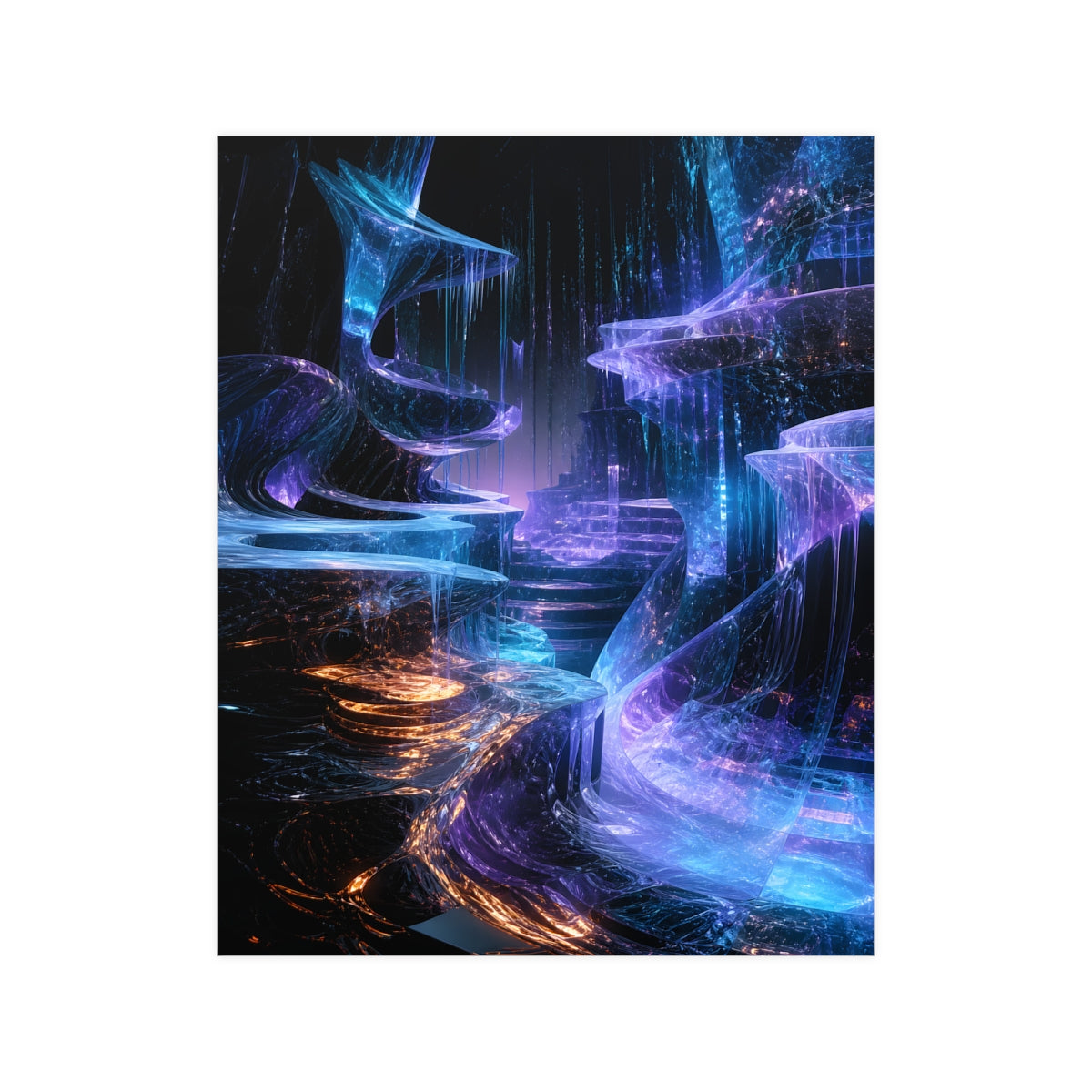 Glacier of Unfinished Signals KOSVYRE poster product mockup, front view