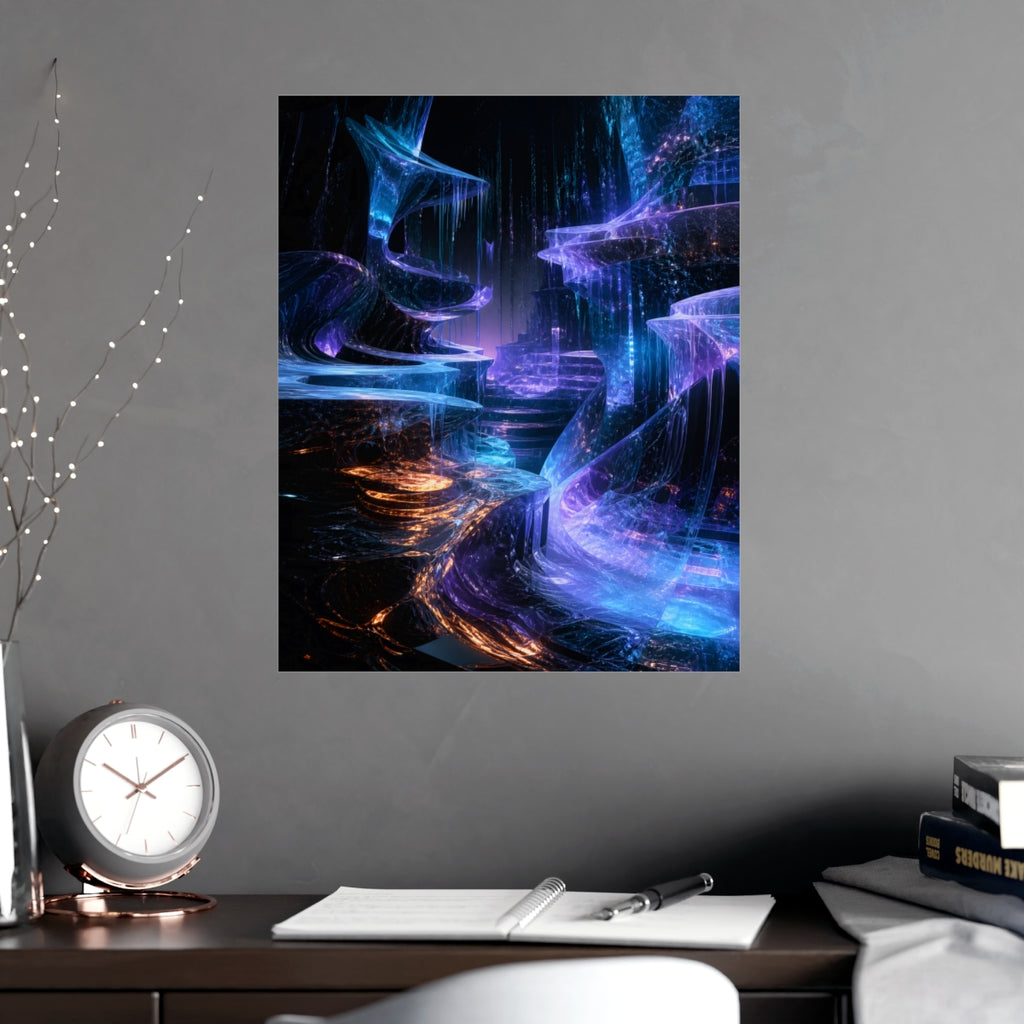 Glacier of Unfinished Signals KOSVYRE poster product mockup, alternate view