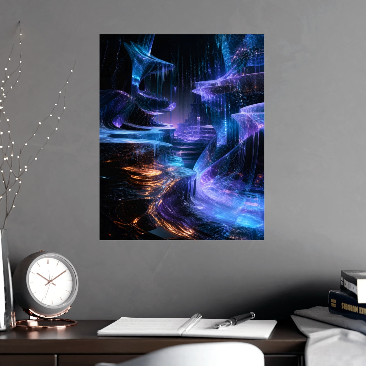 Glacier of Unfinished Signals KOSVYRE poster product mockup, alternate view