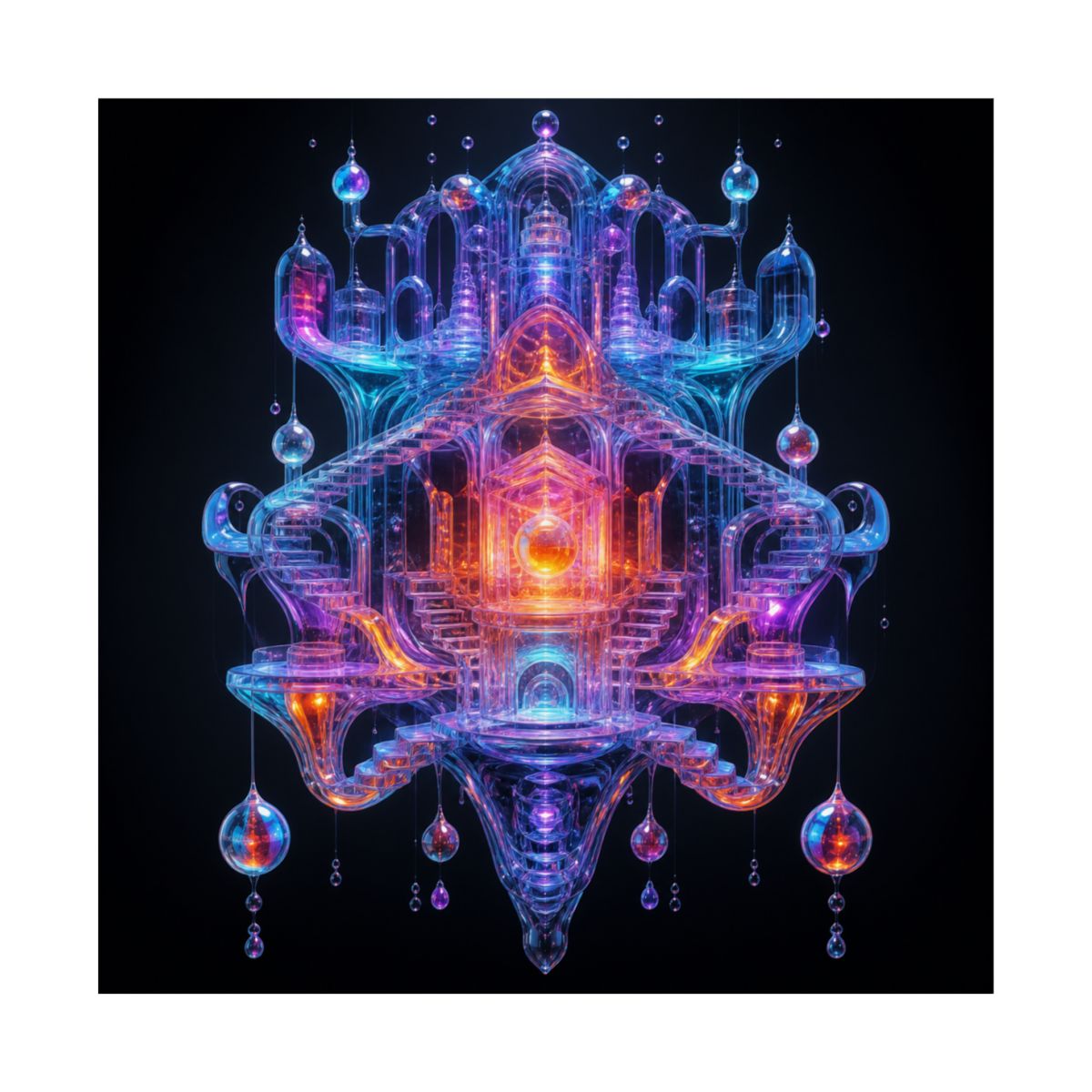 Glass Current Reliquary KOSVYRE art print product mockup, front view