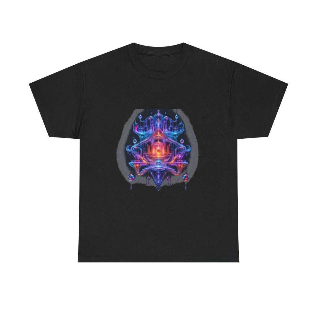 Glass Current Reliquary KOSVYRE graphic tee product mockup, front view