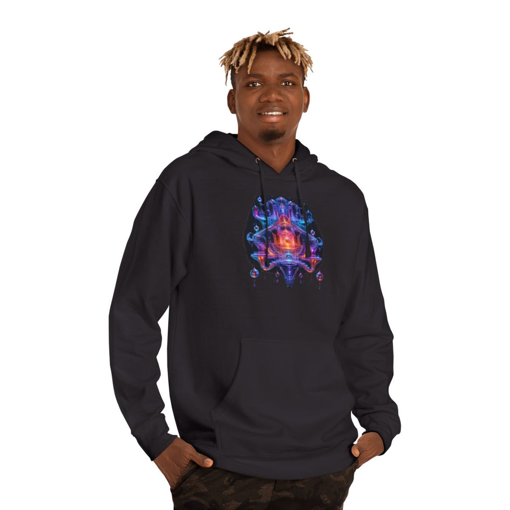 Glass Current Reliquary KOSVYRE hoodie product mockup, person 2 front view