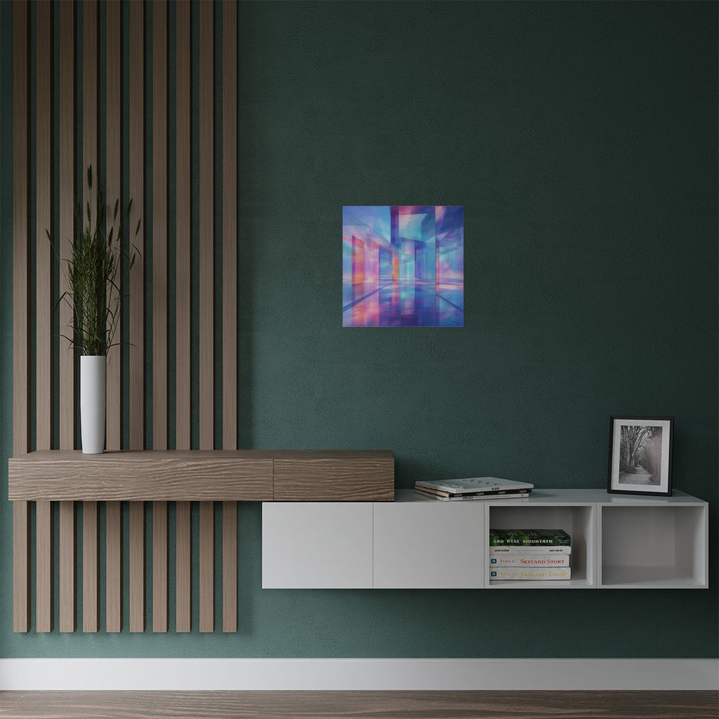 Glass Memory Corridor KOSVYRE art print product mockup, alternate view