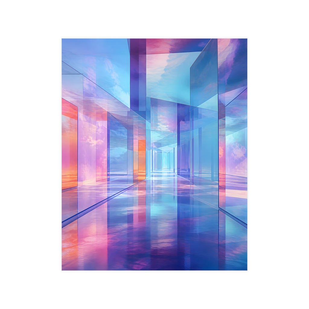 Glass Memory Corridor KOSVYRE poster product mockup, front view