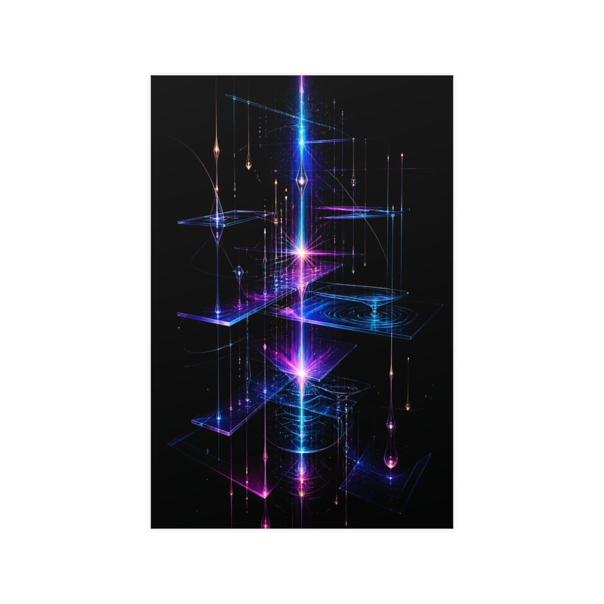 Glass Meridian Relay KOSVYRE poster product mockup, front view